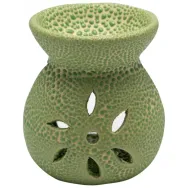 Vas ceramic aromatizor floare verde 1b - AROMA LAND
