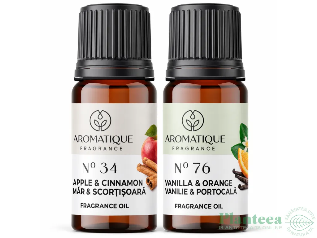 Kit 2 uleiuri aromo Arome Sarbatoare [Mar&Scortisoara+Vanilie&Portocale] 10ml - AROMATIQUE
