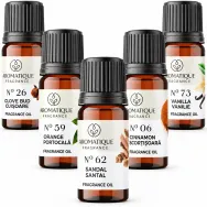 Kit 5 uleiuri aromo Esente Sarbatoare [Cuisoare+Portocala+Santal+Scortisoara+Vanilie] 10ml - AROMATIQUE