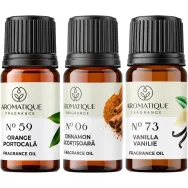 Kit 3 uleiuri aromo Esente Sarbatoare [Portocala+Scortisoara+Vanilie] 10ml - AROMATIQUE
