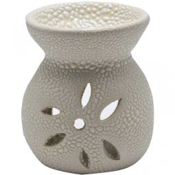 Vas ceramic aromatizor floare alb 1b - AROMA LAND