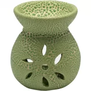 Vas ceramic aromatizor floare verde 1b - AROMA LAND