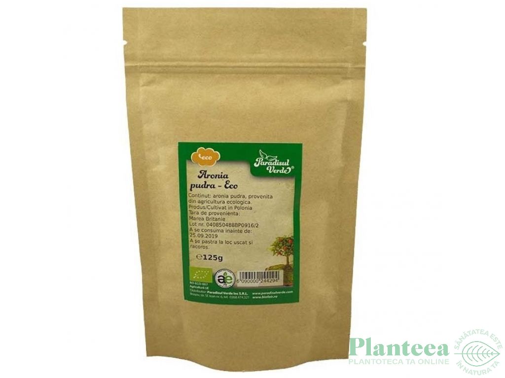 Pulbere aronia eco 125g - PARADISUL VERDE