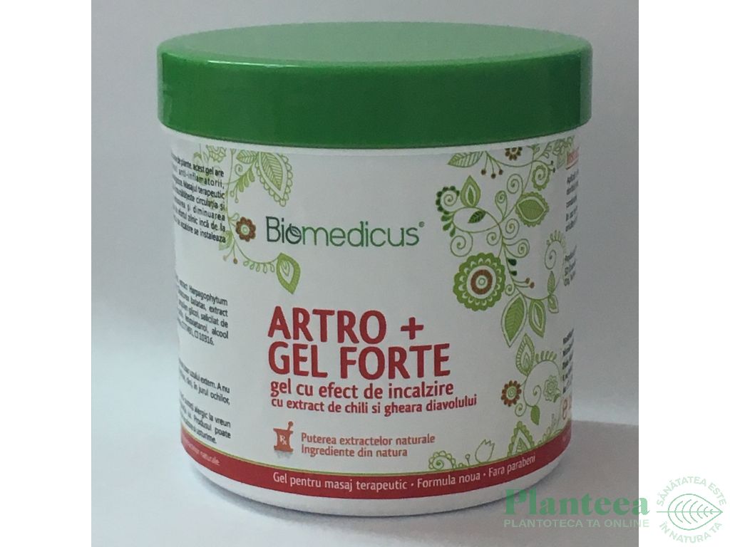 Gel Artro+ Forte efect incalzire 250ml - BIOMEDICUS