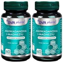 Set Ashwagandha Magneziu 2x60cps - DVR PHARM