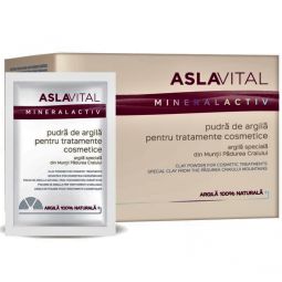 Argila pudra tratamente cosmetice plicuri 10x20g - ASLAVITAL MINERALACTIV