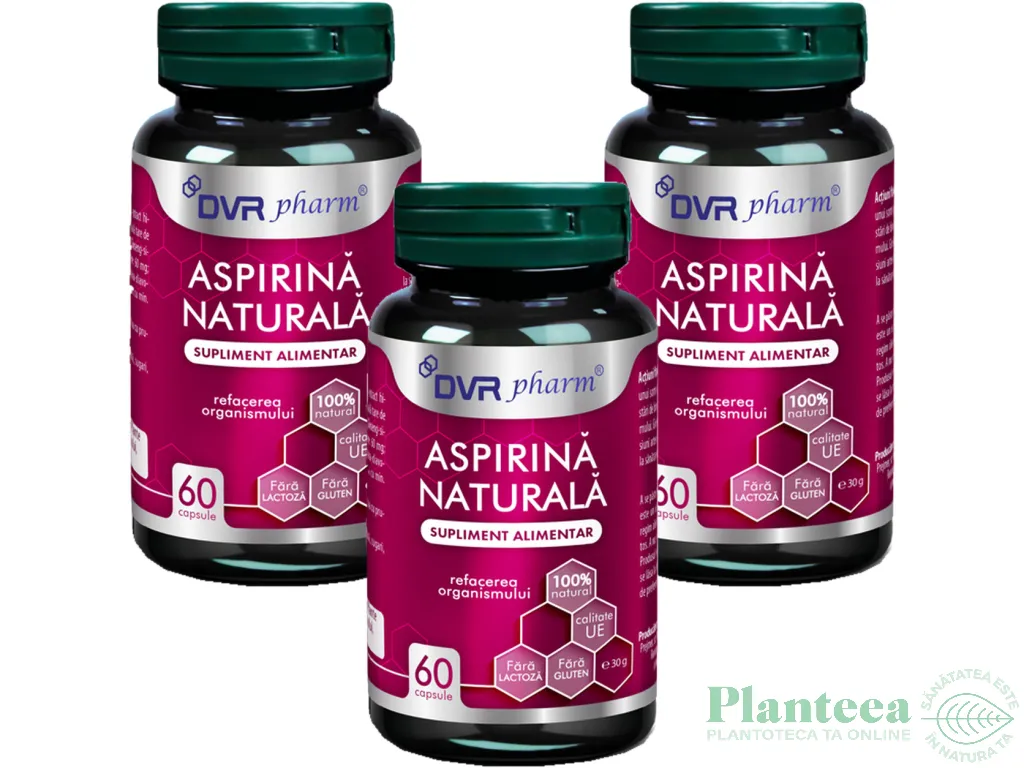 Set Aspirina naturala 3x60cps - DVR PHARM