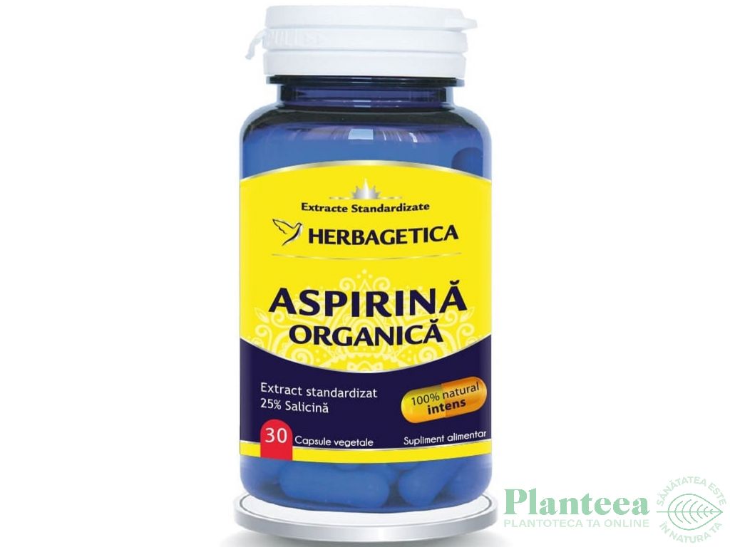 Aspirina organica 30cps - HERBAGETICA