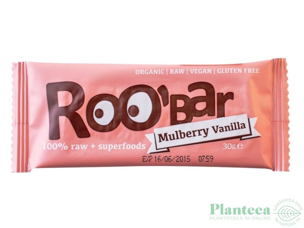 Baton dude vanilie raw bio 30g - ROOBAR
