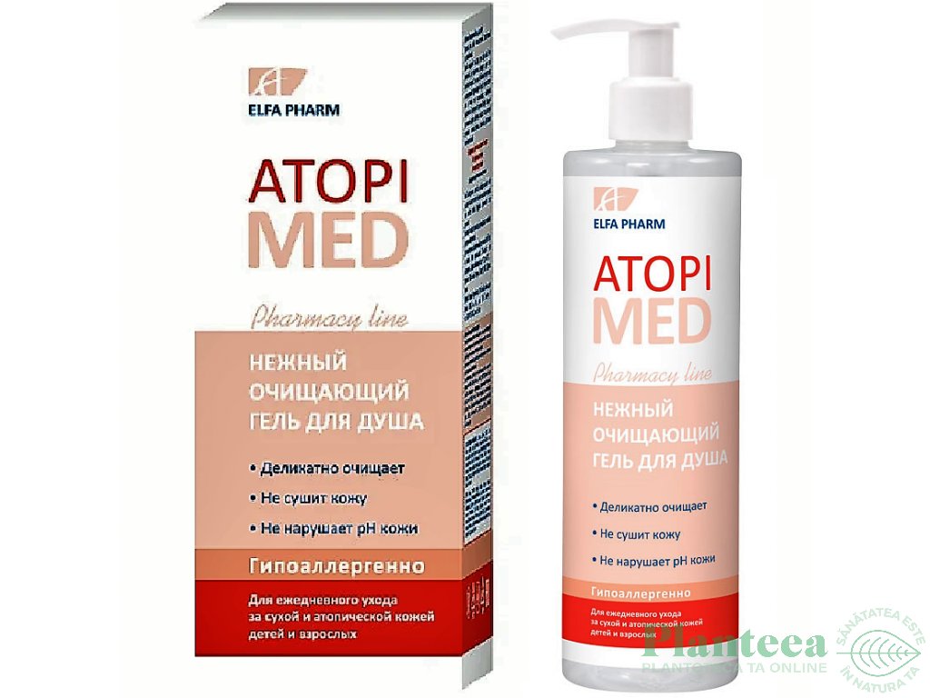 Gel dus delicat purificator piele atopica AtopiMed 400ml - ELFA PHARM