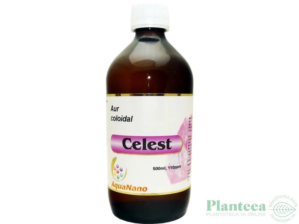 Aur coloidal 110ppm Celest 480ml - AQUA NANO