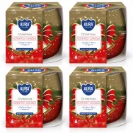 Set 4x Lumanari parfumate pahar imprimat 24h Christmas 100g - AURA