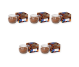 Set 5x Lumanari parfumate pahar 18h Christmas spices 80g - AURA