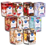 Kit 9x Lumanari parfumate pahar imprimat 22h Mirosuri de Poveste 9tipuri 100g - AURA