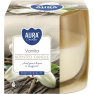 Lumanare parfumata pahar 24h vanilie 130g - AURA