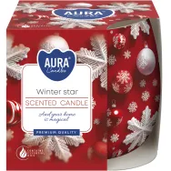 Lumanare parfumata pahar imprimat 20h Winter Star 100g - AURA