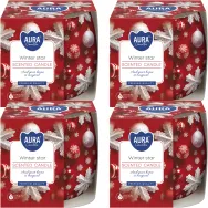 Set 4x Lumanari parfumate pahar imprimat 20h Winter Star 100g - AURA