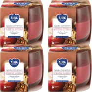 Set 4x Lumanari parfumate pahar 24h mar scortisoara 130g - AURA