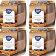 Set 4x Lumanari parfumate pahar 24h scortisoara 130g - AURA
