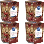 Set 4x Lumanari parfumate pahar imprimat 22h cinnamon cloves 100g - AURA