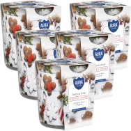 Set 5x Lumanari parfumate pahar imprimat 22h Festive Time 100g - AURA