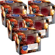 Set 5x Lumanari parfumate pahar 18h Mar Scortisoara 80g - AURA