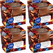 Set 4x Lumanari parfumate pahar 18h Christmas spices 80g - AURA