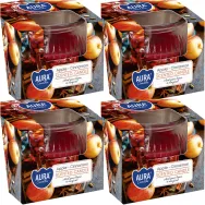 Set 4x Lumanari parfumate pahar 18h Mar Scortisoara 80g - AURA