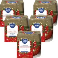 Set 5x Lumanari parfumate pahar imprimat 24h Christmas 100g - AURA