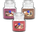 Kit 3x Lumanari parfumate borcan cu capac 28h Miresme Sarbatori 3tipuri 120g - AURA