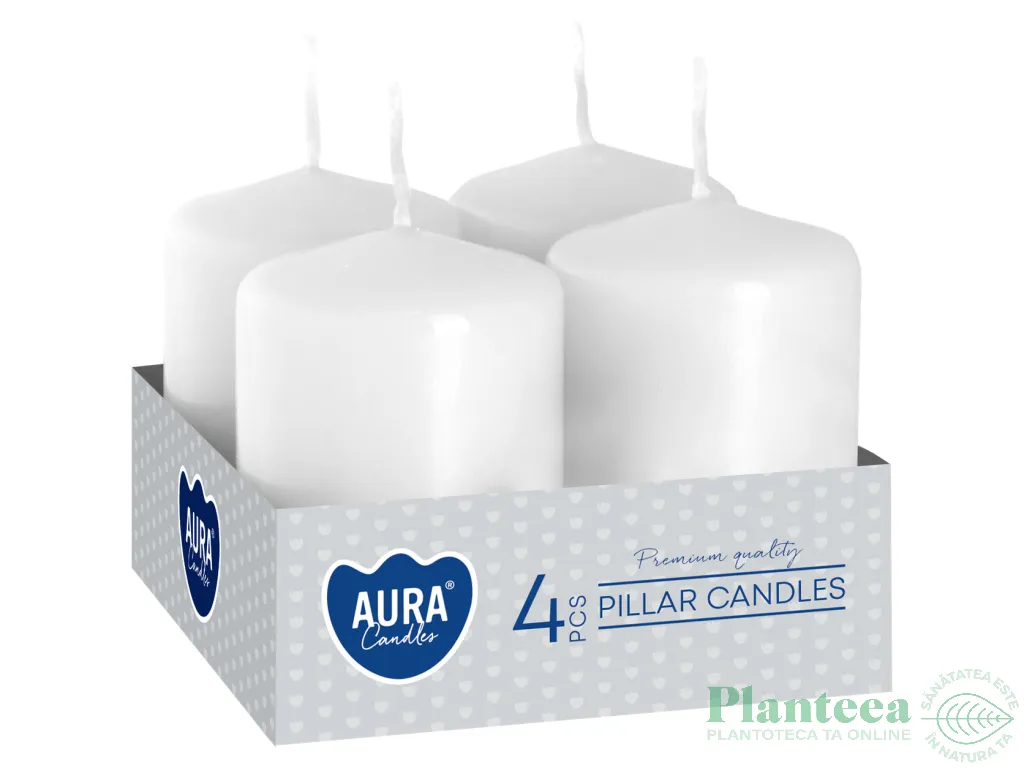Lumanari ornamentale stalp 7h alb 4b - AURA