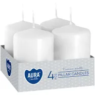 Lumanari ornamentale stalp 7h alb 4b - AURA