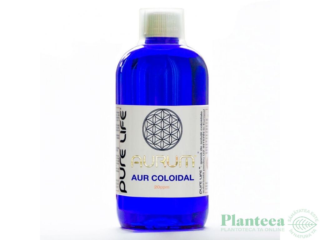 Aur coloidal 20ppm Aurum 480ml - PURE LIFE