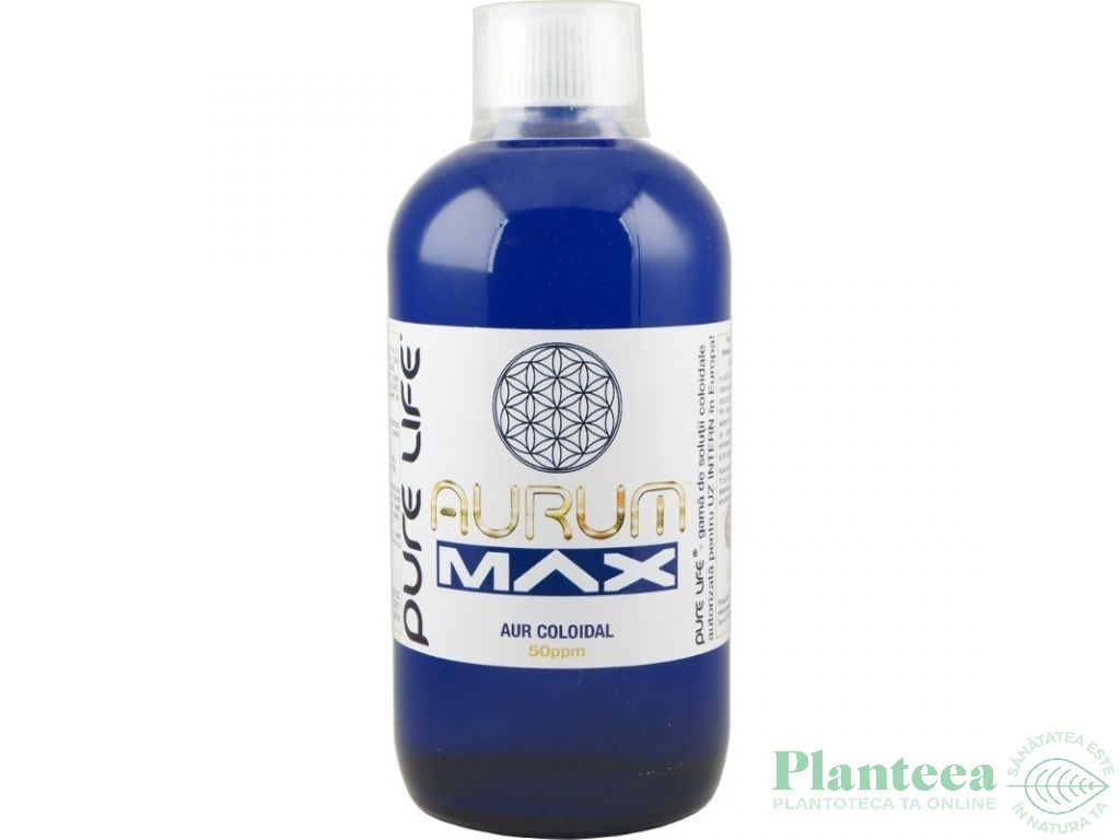 Aur coloidal 50ppm Aurum Max 480ml - PURE LIFE