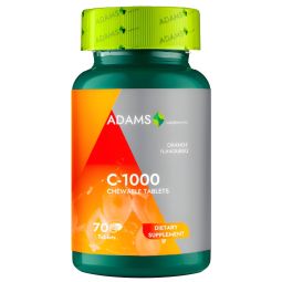 Vitamina C 1000mg portocale masticabile 70cp - ADAMS SUPPLEMENTS