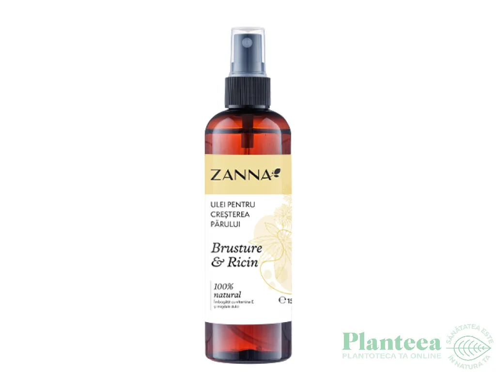 Ulei par crestere brusture ricin 150ml - ZANNA