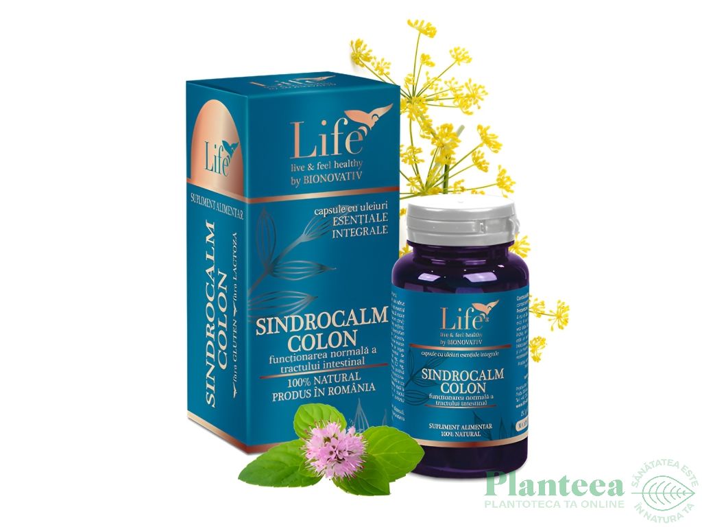 Capsule uleiuri esentiale integrale SindroCalm Colon 30cps - LIFE