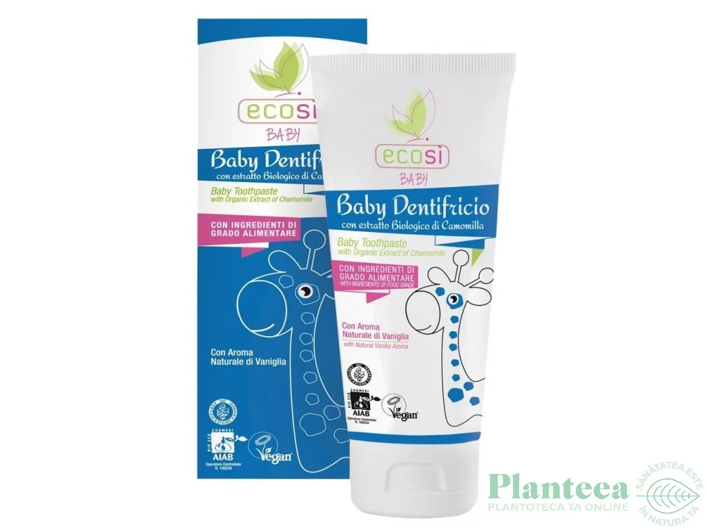 Pasta dinti bebelusi vanilie 75ml - ECOSI