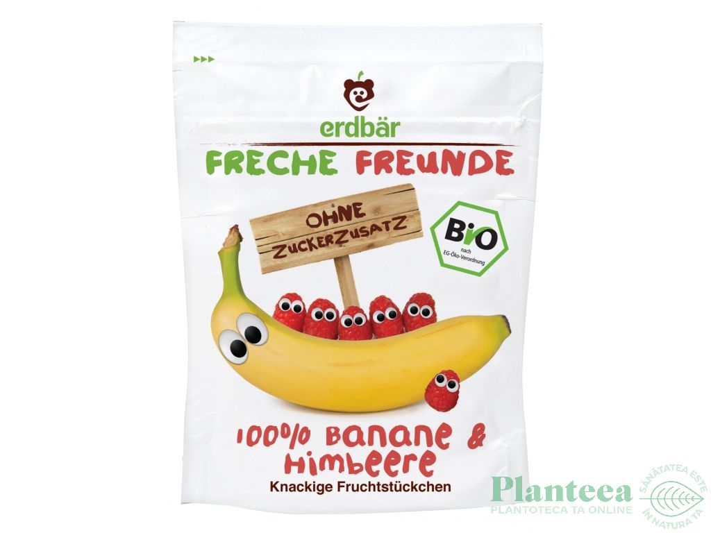 Banane zmeura liofilizate eco 16g - ERDBAR