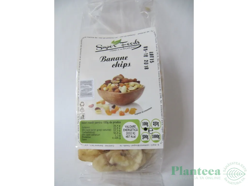 Banane uscate rondele 100g - SUPERFOODS
