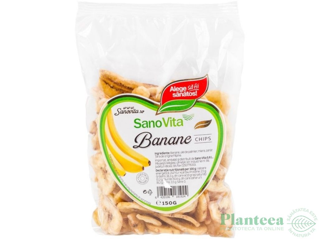 Banane uscate rondele 150g - SANOVITA