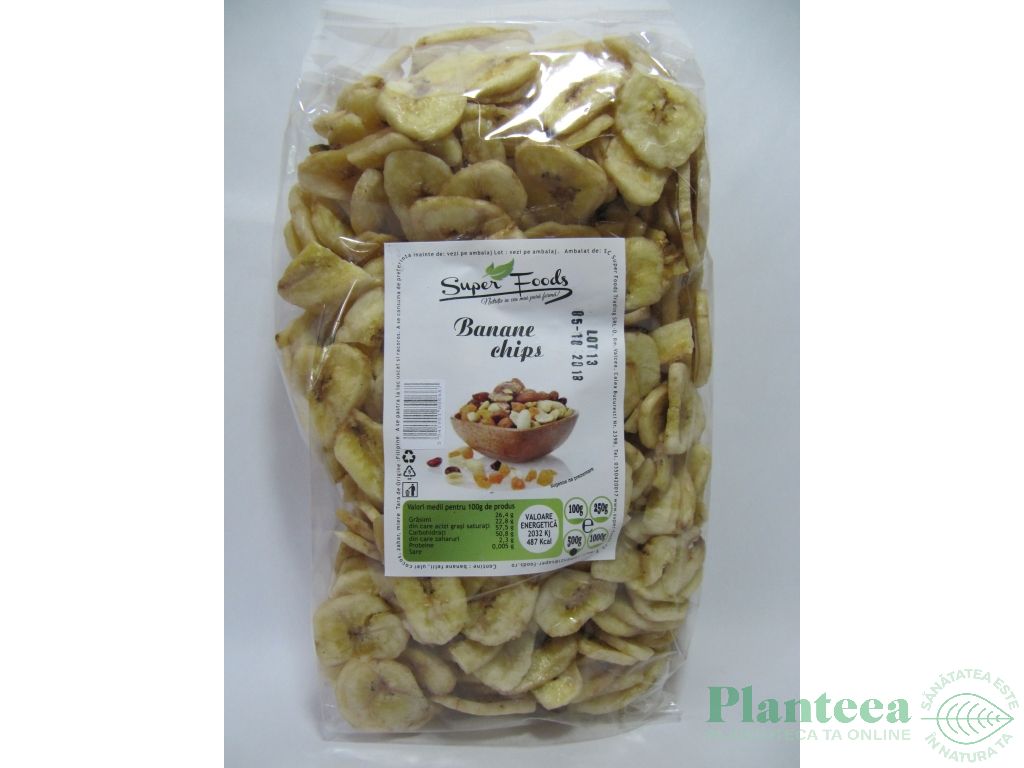 Banane uscate rondele 500g - SUPERFOODS