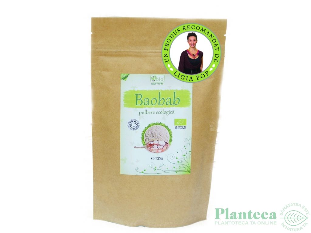 Pulbere baobab raw eco 125g - OBIO