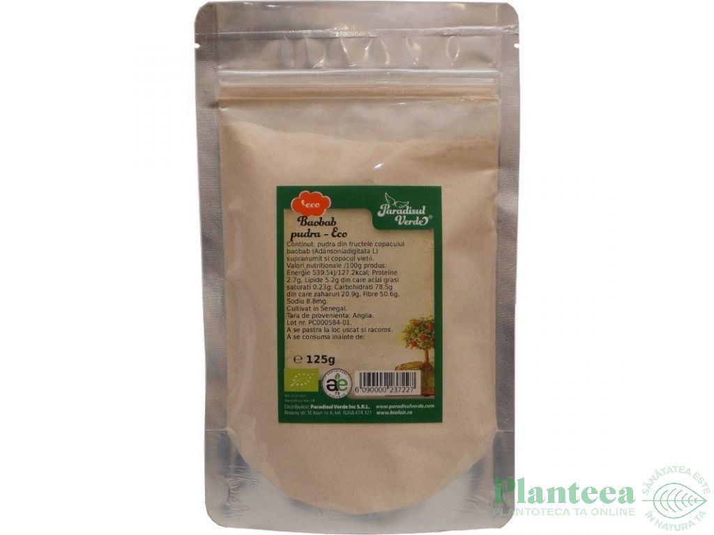 Pulbere baobab ET eco 125g - PARADISUL VERDE