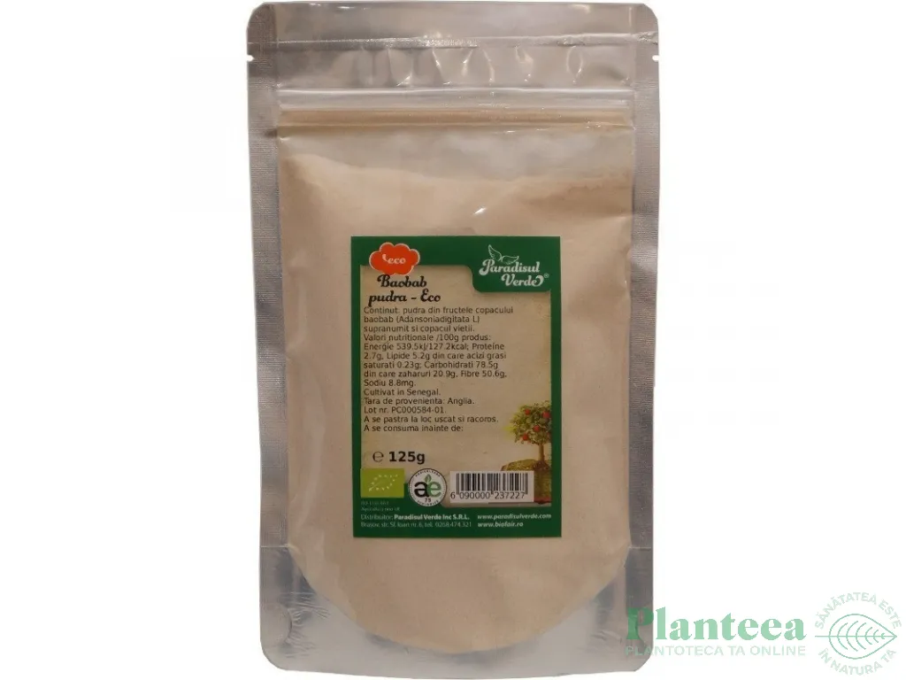 Pulbere baobab ET eco 125g - PARADISUL VERDE