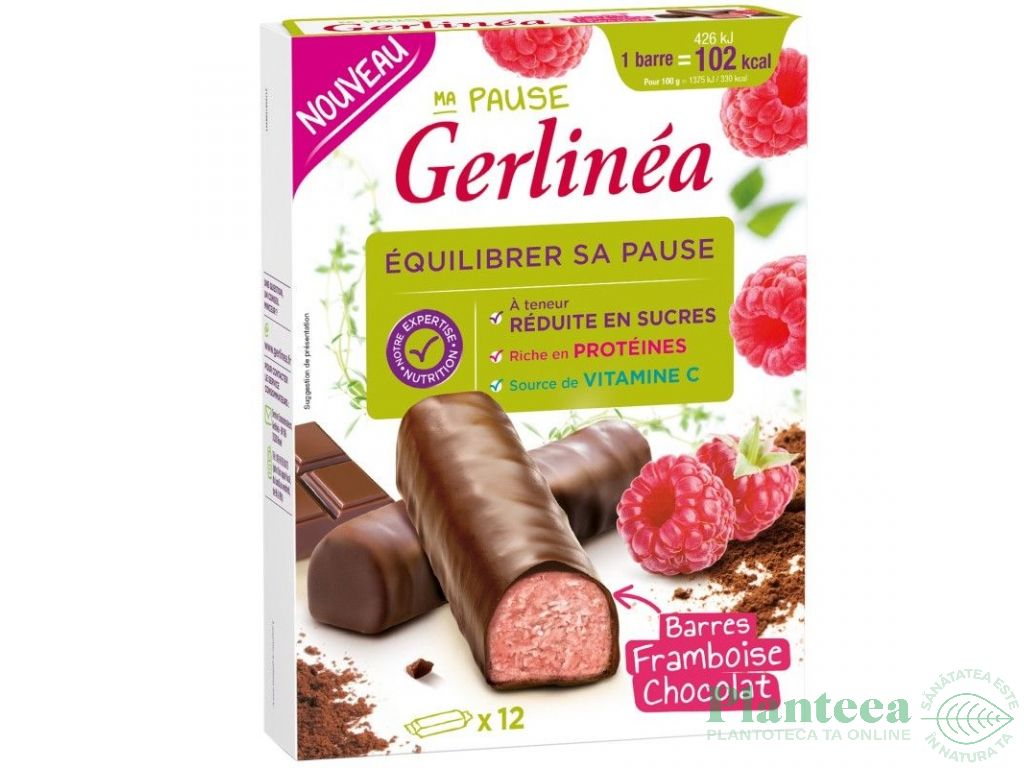 Batoane inlocuire masa ciocolata zmeura 12x31g - GERLINEA