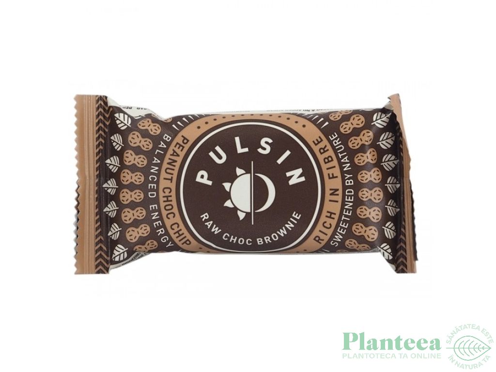 Baton ciocolata neagra arahide 50g - PULSIN