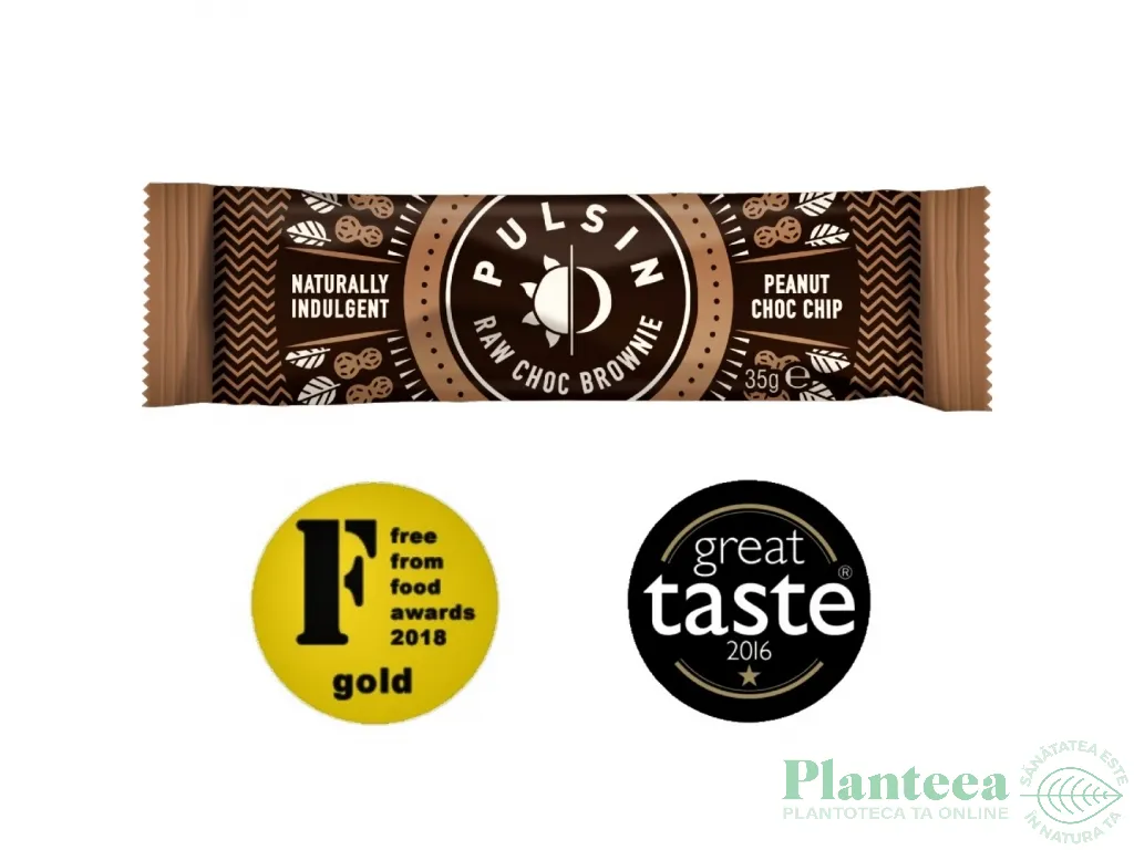 Baton ciocolata neagra arahide 35g - PULSIN