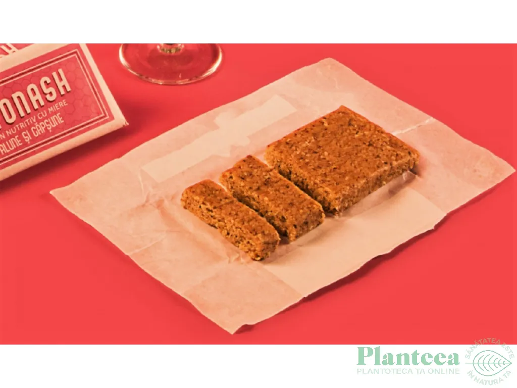 Baton nutritiv miere alune capsune 50g - BATONASH