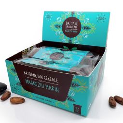Baton cereale cacao magneziu marin fara zahar 40g - SWEETERIA